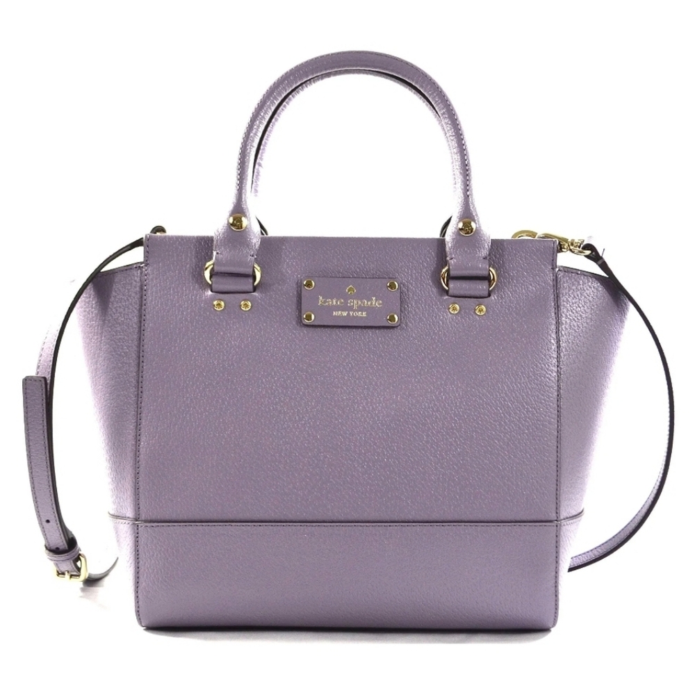 Kate Spade New York Wellesley Camryn Lilac Leather Satchel Bag💜 - Picture 3 of 16